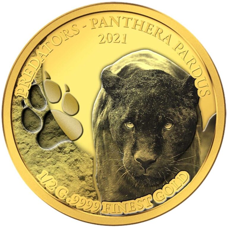 Read more about the article 2021 Senegal Gold Coin Leopard Big Cat Panthera Pardus Predators Wildlife WWF