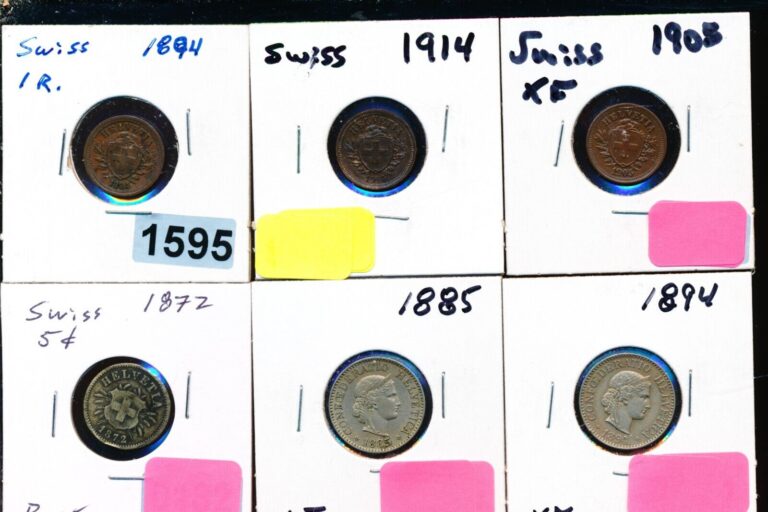 Read more about the article SWITZERLAND – 6 COINS LOT SPECIAL – #1595