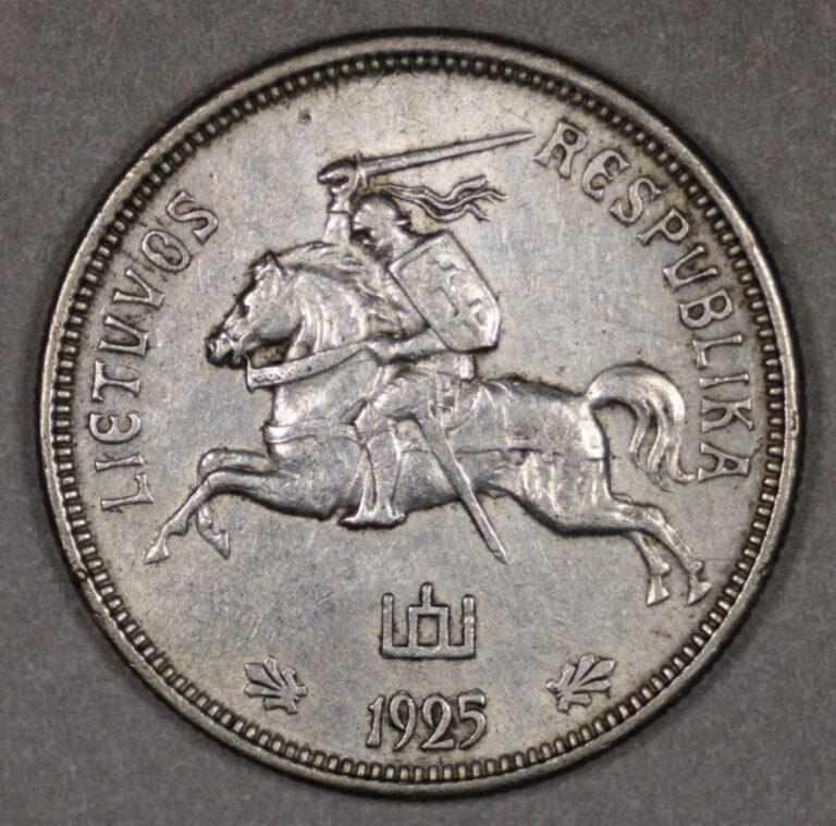 Read more about the article 1925 Lithuania Silver 5 Litai