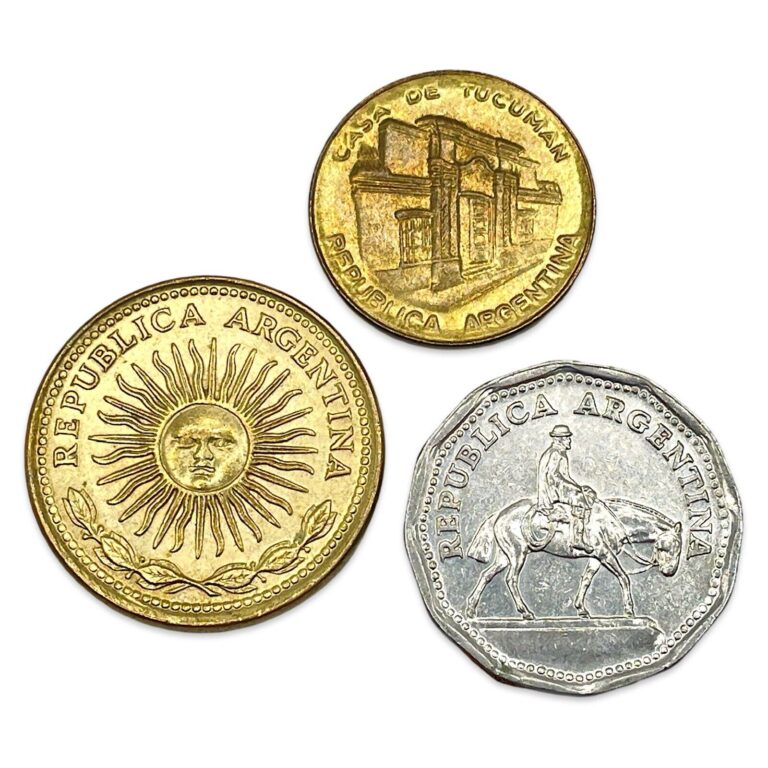 Read more about the article Lot of 3 Different Argentina 10 Pesos Coins – 1963  1976 and 1984 #SAM82315