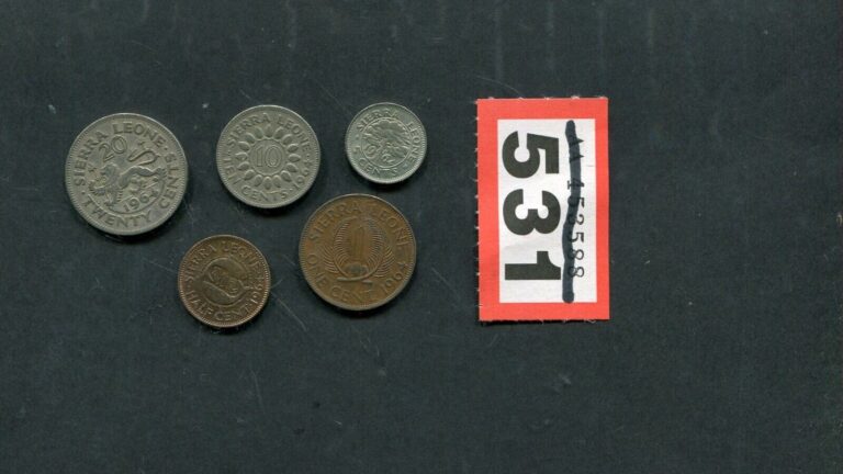 Read more about the article Lot of  5  coins of Sierra Leone