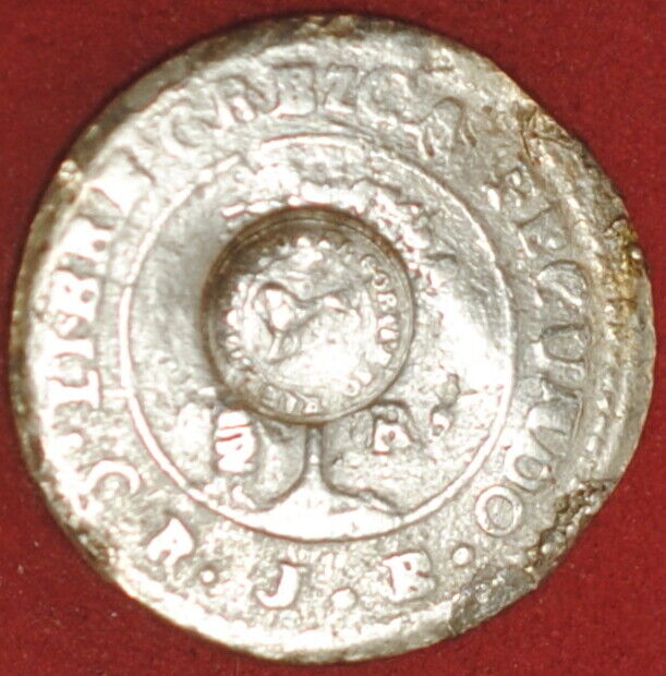 Read more about the article (1849) Costa Rica 1/2 Real Counterstamp Type VI on 1849 JB CAR 1/2 Real VF