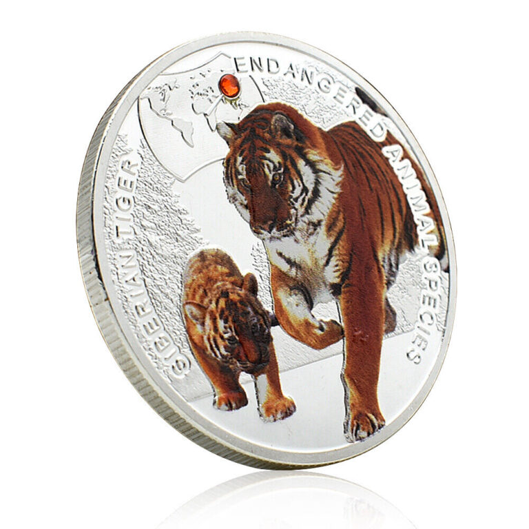 Read more about the article Endangered Animal Species Zambia Siberian Tiger Silver Coin 1000 KWACHA Medal