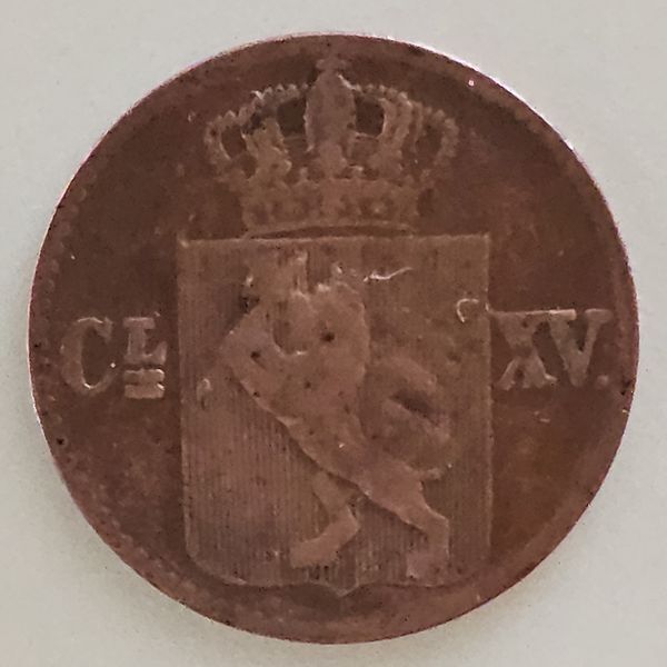 Read more about the article NORWAY  1867   1/2 Skilling  KM# 329  Copper  Circulated   One Year of Type