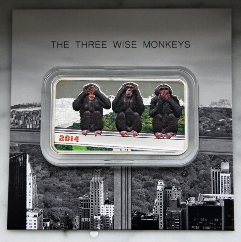 Read more about the article 2014 Tanzania 1 oz Silver 3 Monkeys Coin