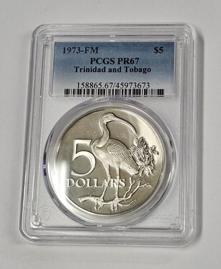 Read more about the article 1973- FM Trinidad and Tobago $5 Silver Coin PCGS PR67