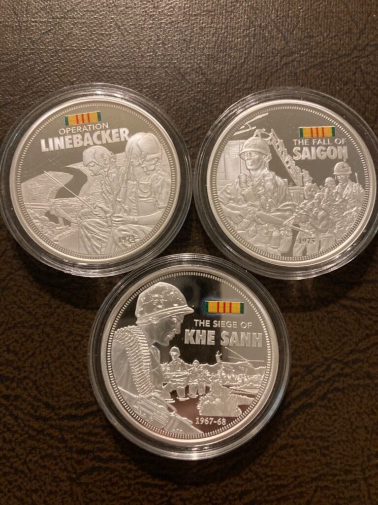Read more about the article 3 Vietnam Proof Coins: Operation Linebacker  Fall of Saigon  Siege of Khe Sanh