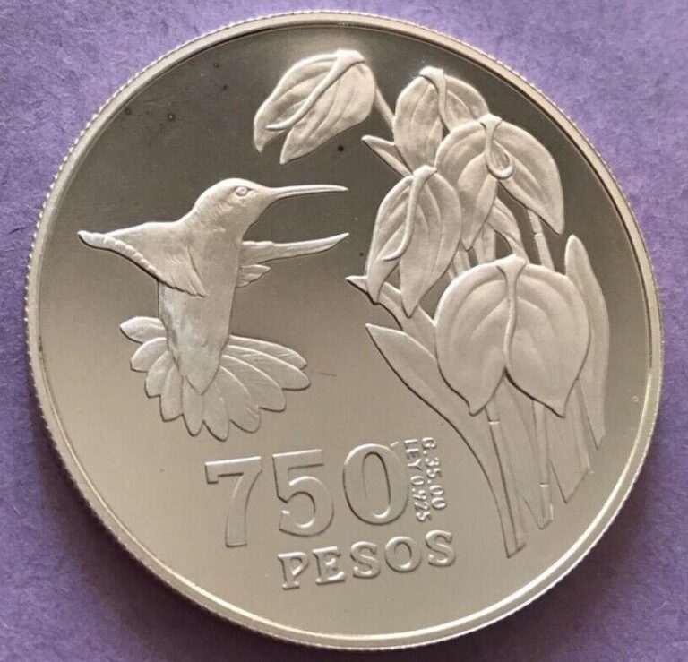 Read more about the article COLOMBIA 750 Pesos 1978 Silver Proof Conservation Hummingbird