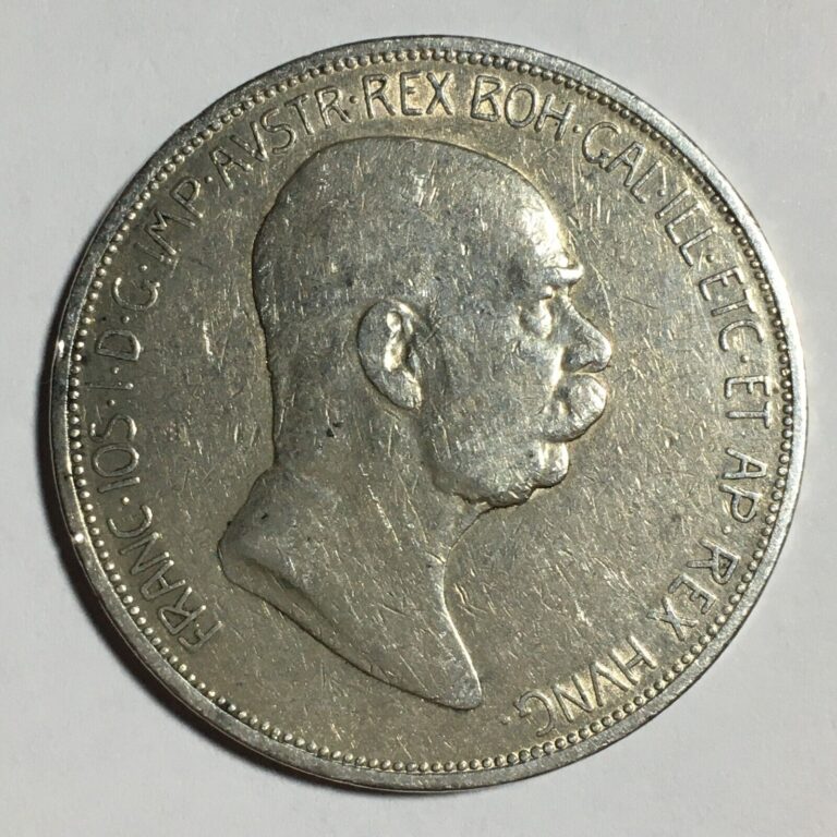 Read more about the article Austria 5 Corona 1900 World Silver Coin KM# 2809 Circulated Franz Joseph I