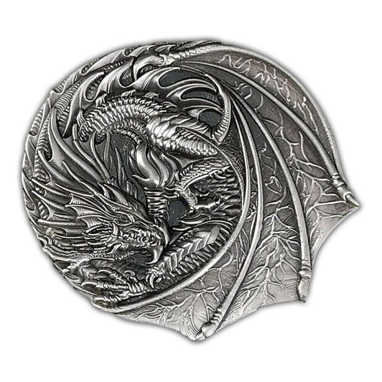 Read more about the article 2022 Fiji Welsh Dragon Shaped 1 oz .999 Fine Silver Coin – New in the Package