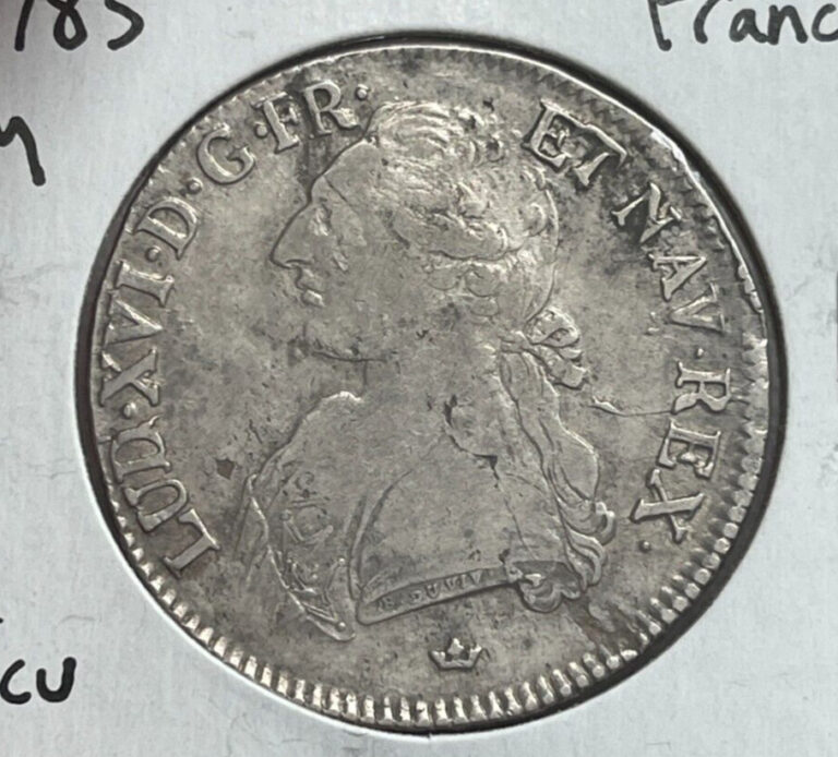 Read more about the article 1785 M France 1 One Ecu – 5/4 Overdate? – Silver L2