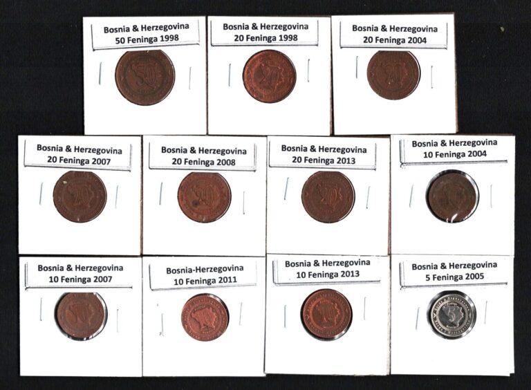 Read more about the article BOSNIA and HERZEGOVINA 1998-2013 SET OF 11 COINS