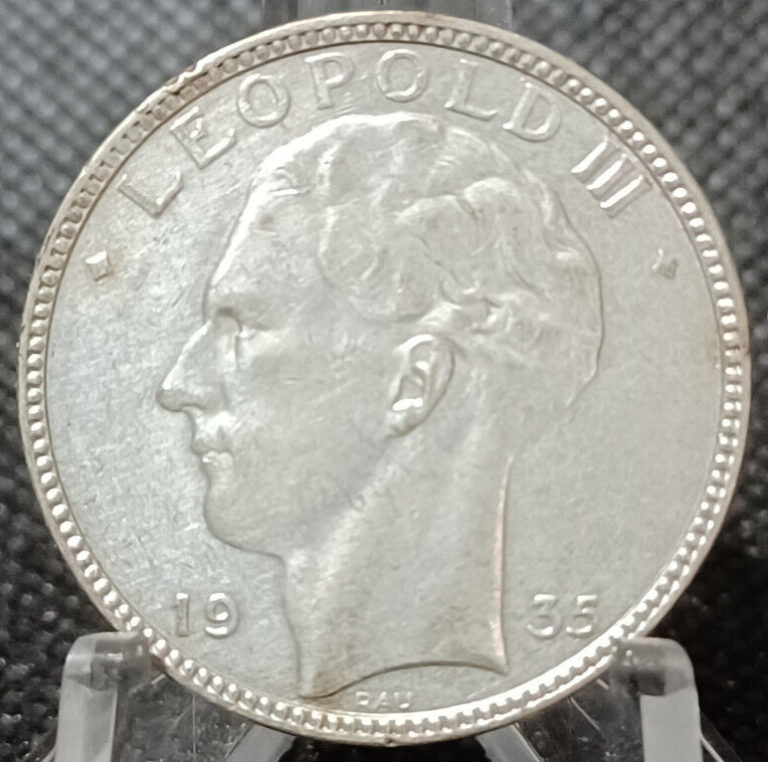 Read more about the article 1935 Belgium 20 Francs – King Leopold III *Standard Circulation Silver Coin*