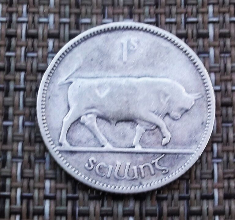 Read more about the article 1933-75% silver Ireland shilling- circulated