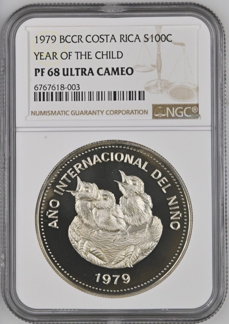 Read more about the article COSTA RICA 100 Colones 1979 Silver NGC PF68 UC UN IYC Year of the Child