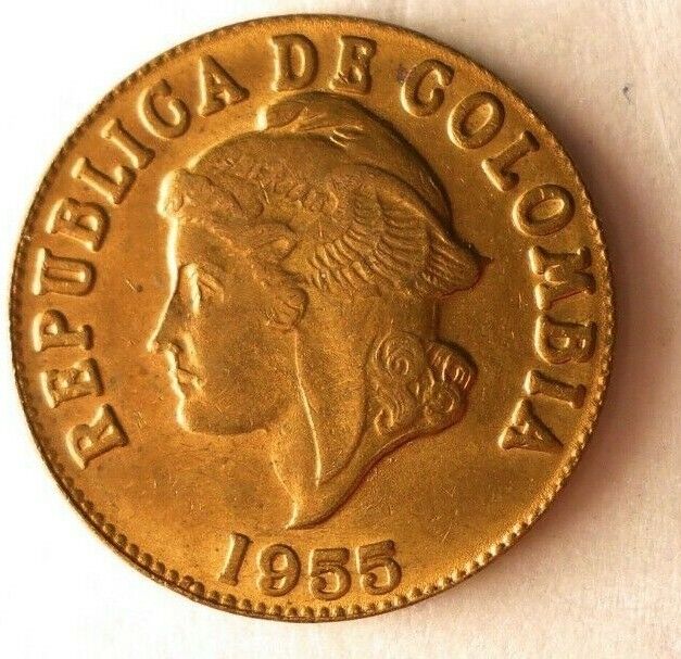 Read more about the article 1955 COLOMBIA 2 CENTAVOS – Scarce Type – FREE SHIPPING – Colombia Bin A