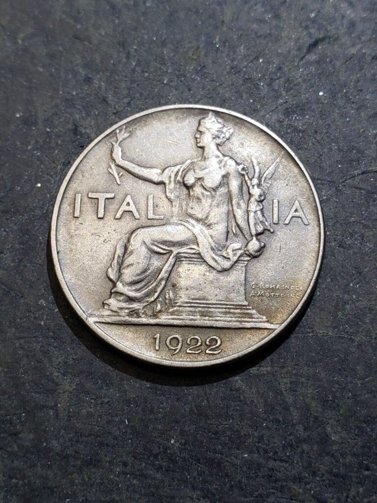 Read more about the article 1922 ITALY 1 Lire Coin 🇮🇹 Italian Coinage #a111