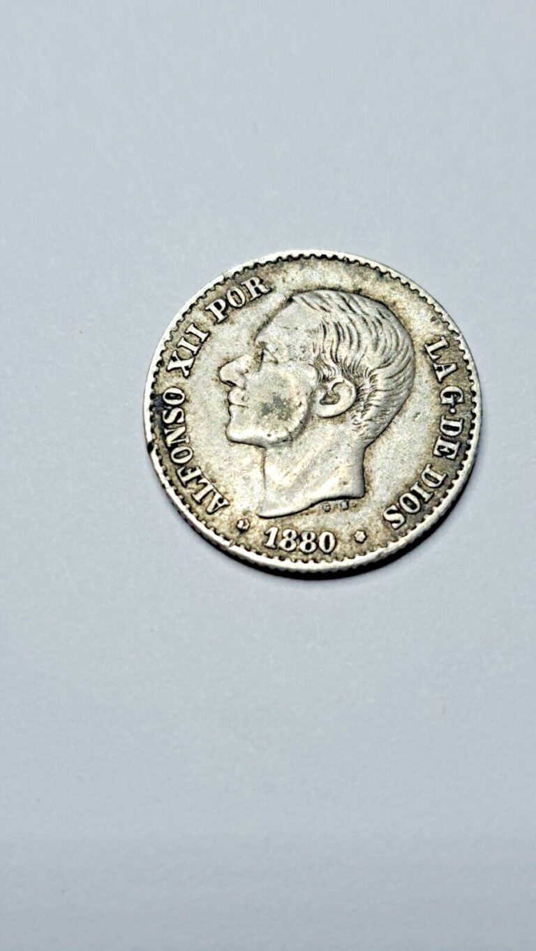 Read more about the article SPAIN 50 CENTS Piece ALFONSO XII  1880 SILVER COIN Foreign Silver # 5