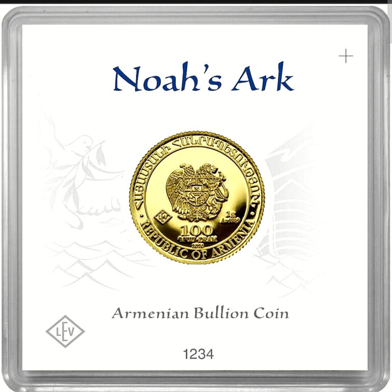 Read more about the article 2024 Armenian 1 gram Gold  Noah’s Ark Coin BU .9999 Pure Gold – Geiger