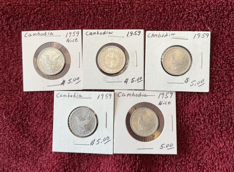 Read more about the article Five (5) Coins Cambodia 1959