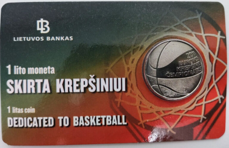 Read more about the article Lithuania 1 Litas coins BASKETBALL