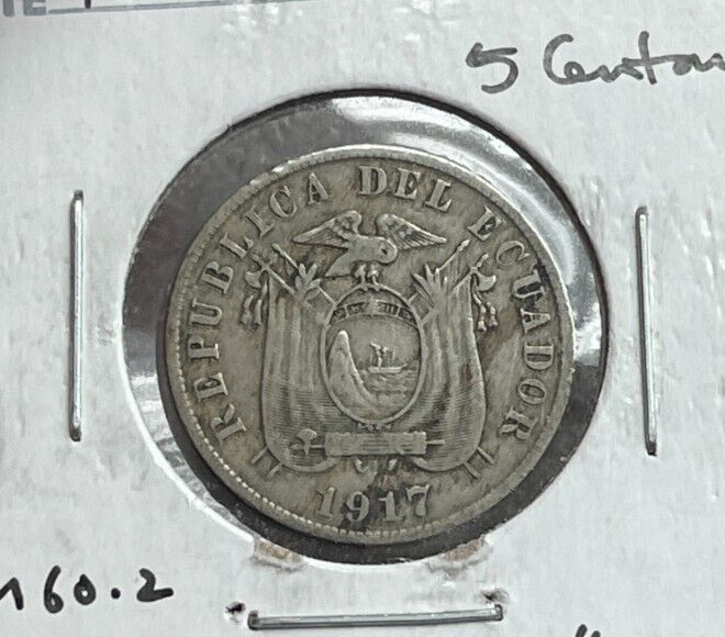 Read more about the article 1917 Ecuador 5 Centavos L2