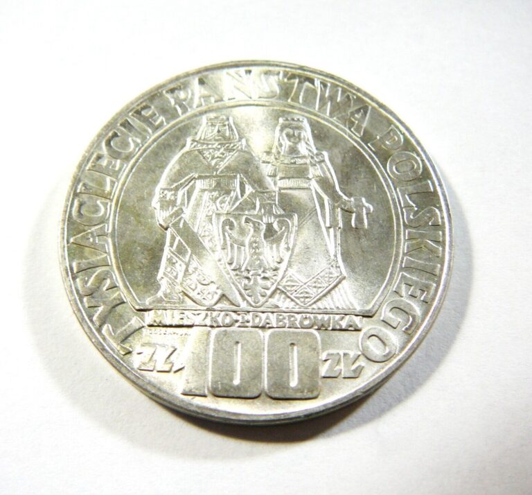 Read more about the article 1966 Poland Silver 100 Zlotych UNC