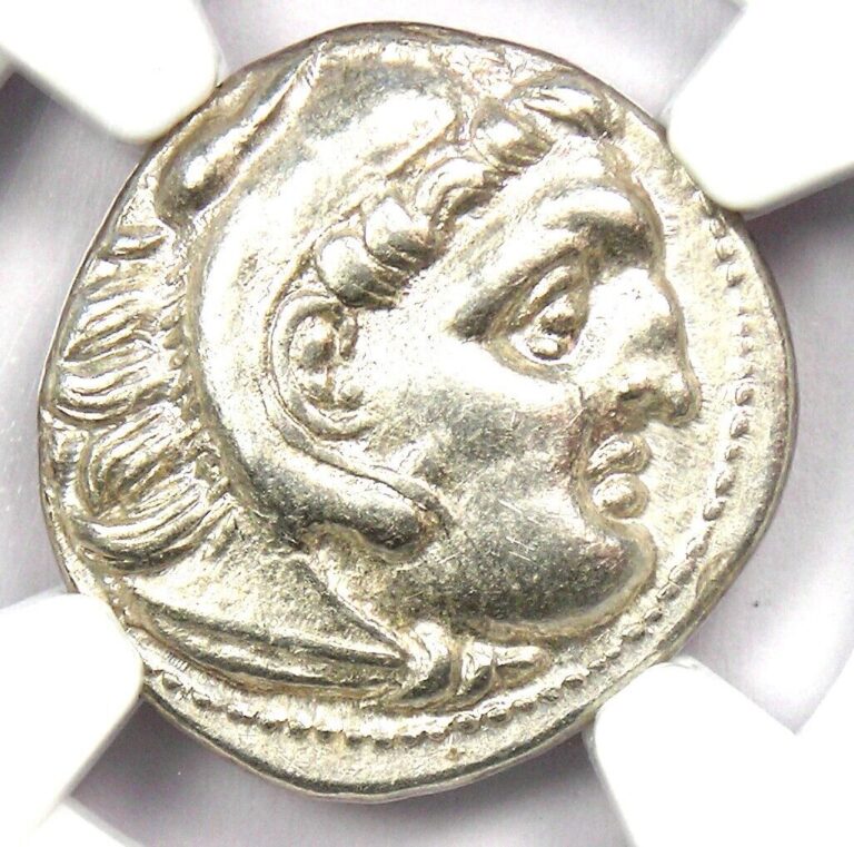 Read more about the article Alexander the Great AR Drachm Greek Macedon Coin 336 BC – NGC Choice XF (EF)