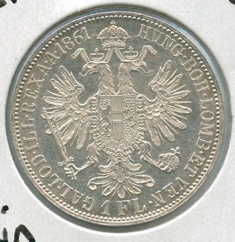 Read more about the article 1861-A Austria Silver One Florin Coin Franz Joseph I – SR832