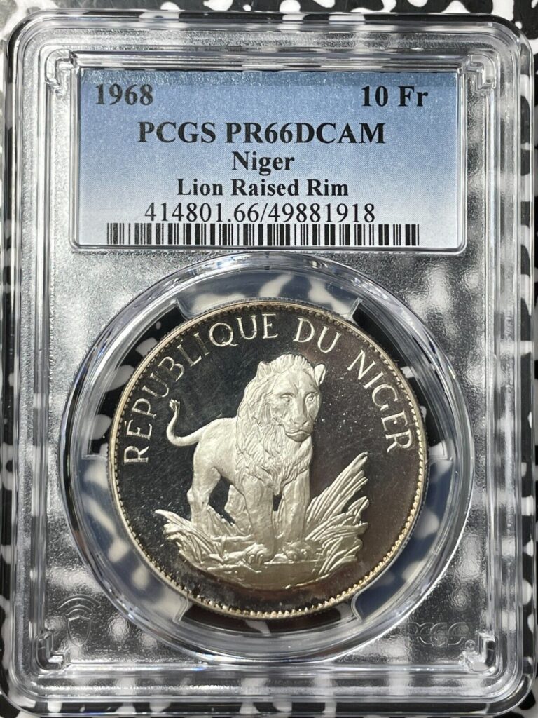 Read more about the article 1968 Niger 10 Francs PCGS PR66 DCAM Lot#G7903 Silver! Proof! Lion