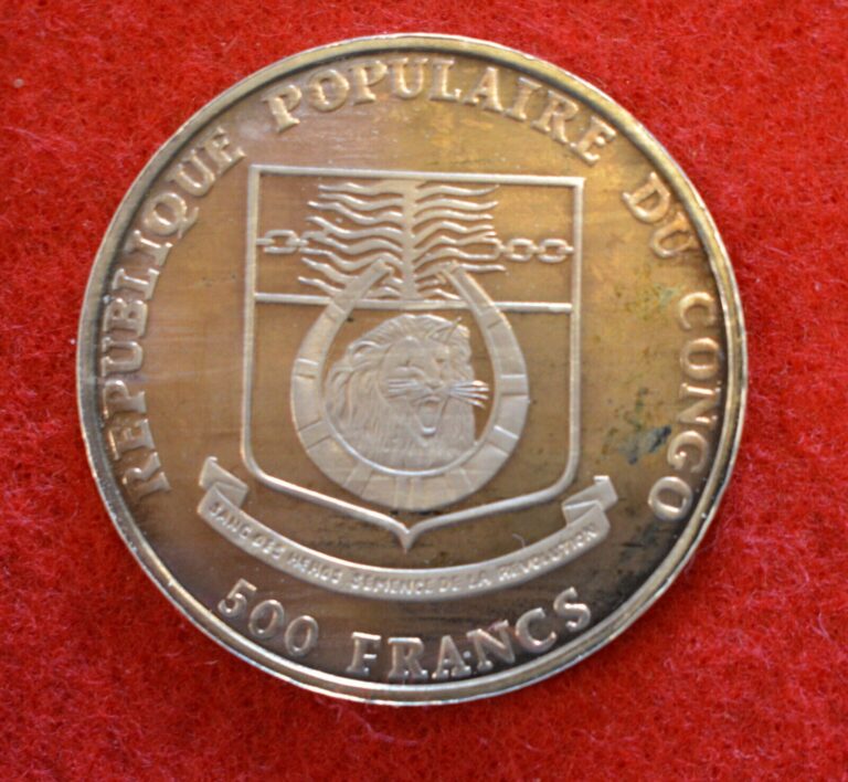 Read more about the article Congo Peoples Republic 500 Francs 1991- Silver Proof-Galleon-Streaked-#5159