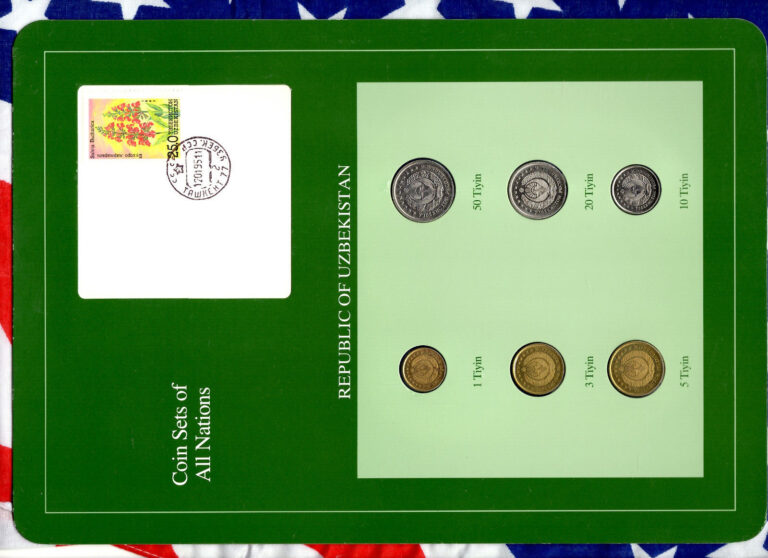 Read more about the article Coin Sets of All Nations Uzbekistan UNC 1 3 5 10 20 50 Tiyin 1994