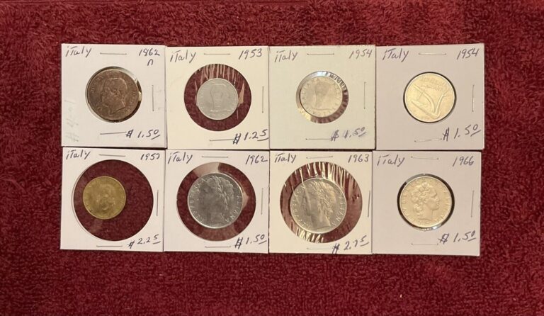 Read more about the article Lot Of 8 Coins Italy Italian (#2)