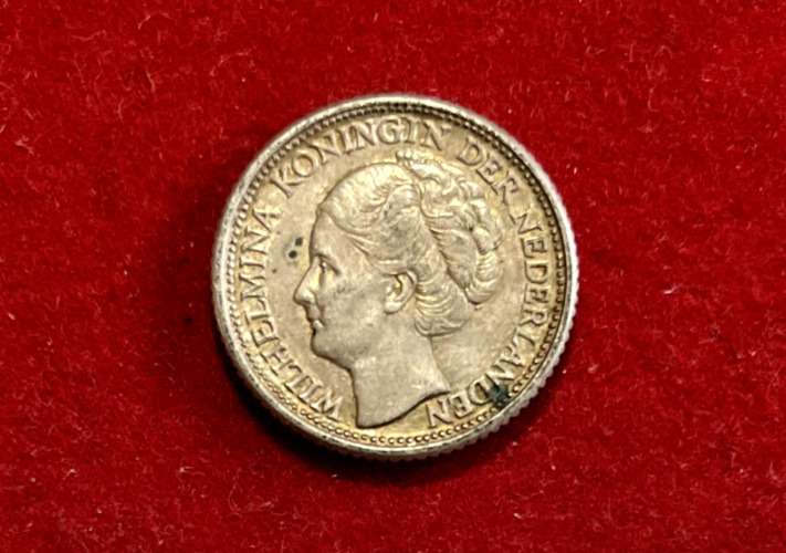 Read more about the article Netherlands 1944 25 Cents KM#164 Silver Coin T942
