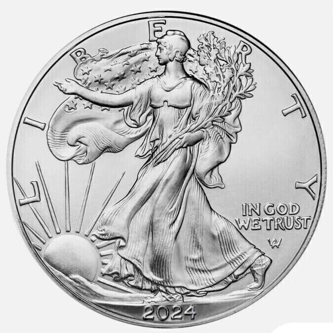 Read more about the article 2024 American Silver Eagle $1 Coin 1 oz .999 Fine Silver BU