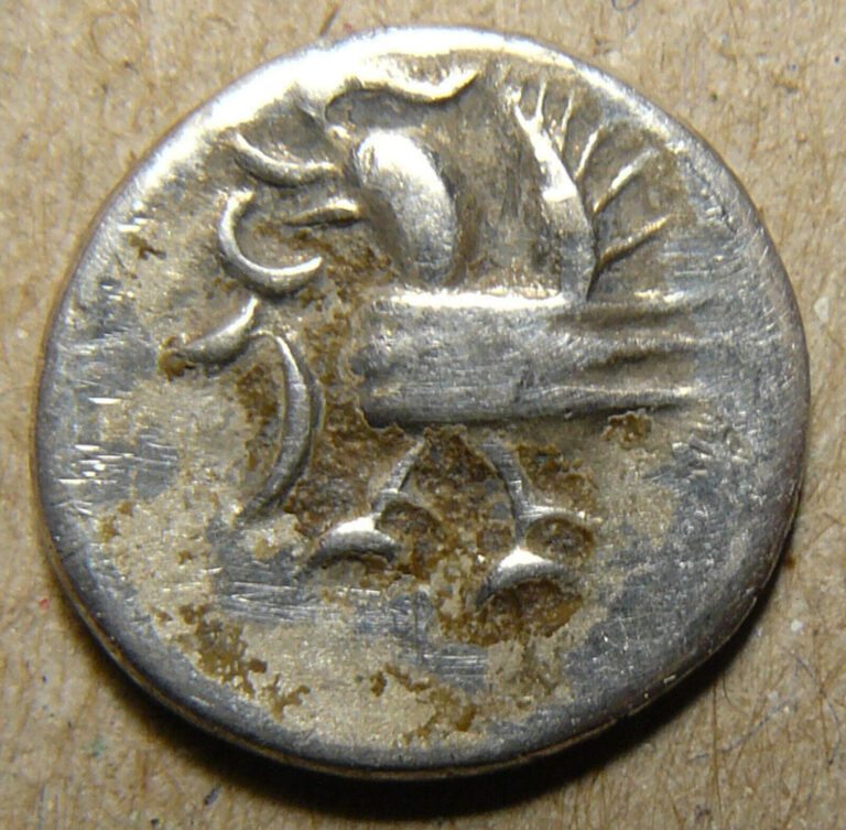 Read more about the article 1847 Cambodia_Khmer Silver Coin_Hamza Bird Billon_1/8 Tical_Fuang_KM#32.2_257072