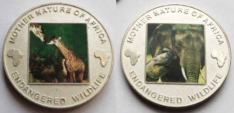 Read more about the article Two 2004 Malawi 10 Kwacha  Africa Endangered Wildlife  Giraffes  Elephants