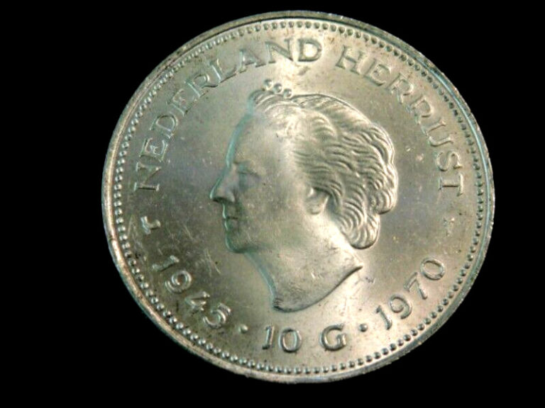 Read more about the article 1970 10 Guldens Netherlands Silver Choice BU