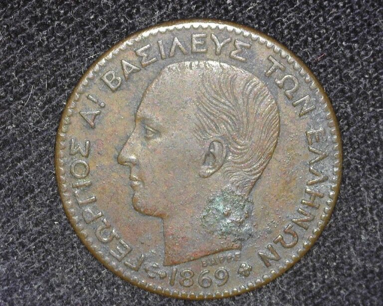 Read more about the article GREECE 1869 LEPTON KM40 VERY FINE ~C8