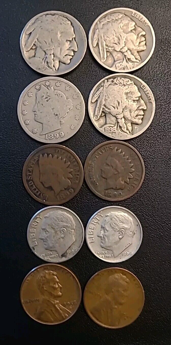 Read more about the article Lot Of 10 Mixed Pre 1964 Us Coins