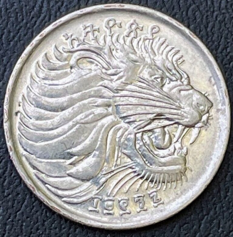 Read more about the article 1977 Ethiopia Coin 25 Cents KM#46.1 1969 LION Africa Coins EXACT SHOWN FREE SHIP