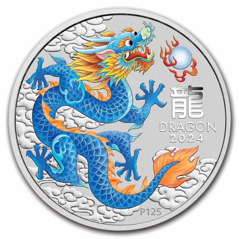 Read more about the article 2024 Australia 1 oz Silver Lunar Colorized Blue Dragon (Capsule)