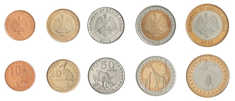 Read more about the article South Sudan 10 Piasters – 2 Pounds 5 Pieces Set  2015  KM #1-5  Mint