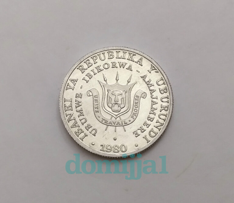 Read more about the article 1980 Burundi 5 Francs Coin  KM #20Uncirculated