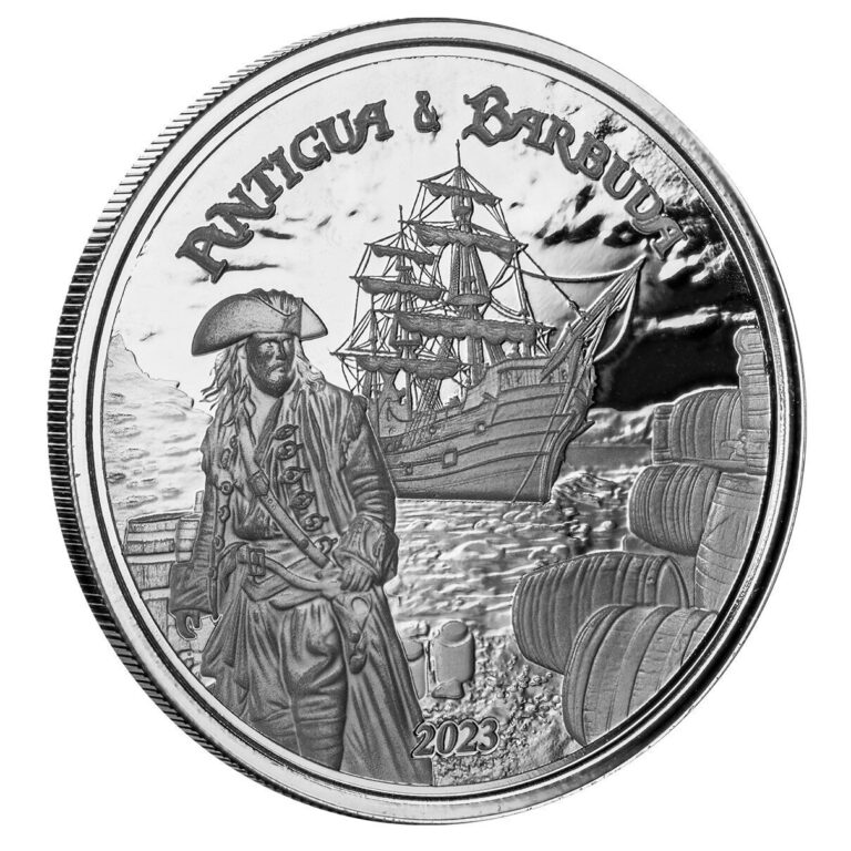 Read more about the article 2023 Antigua and Barbuda Rum Runner BU 1 oz Silver Coin in capsule