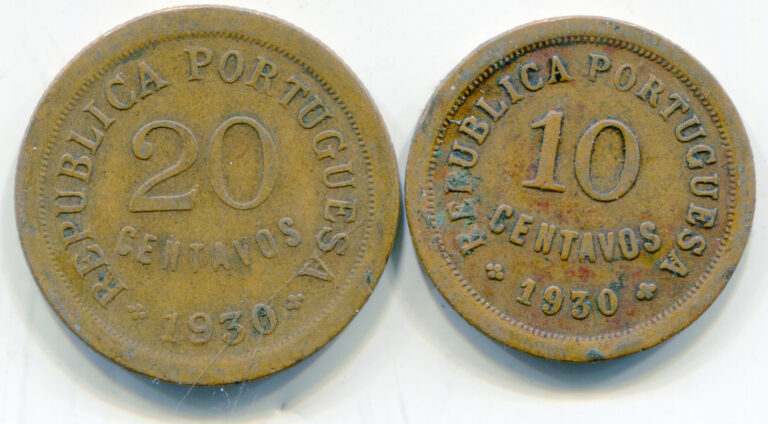 Read more about the article Cape Verde 10 and 20 Centavos 1930   lotaug5022