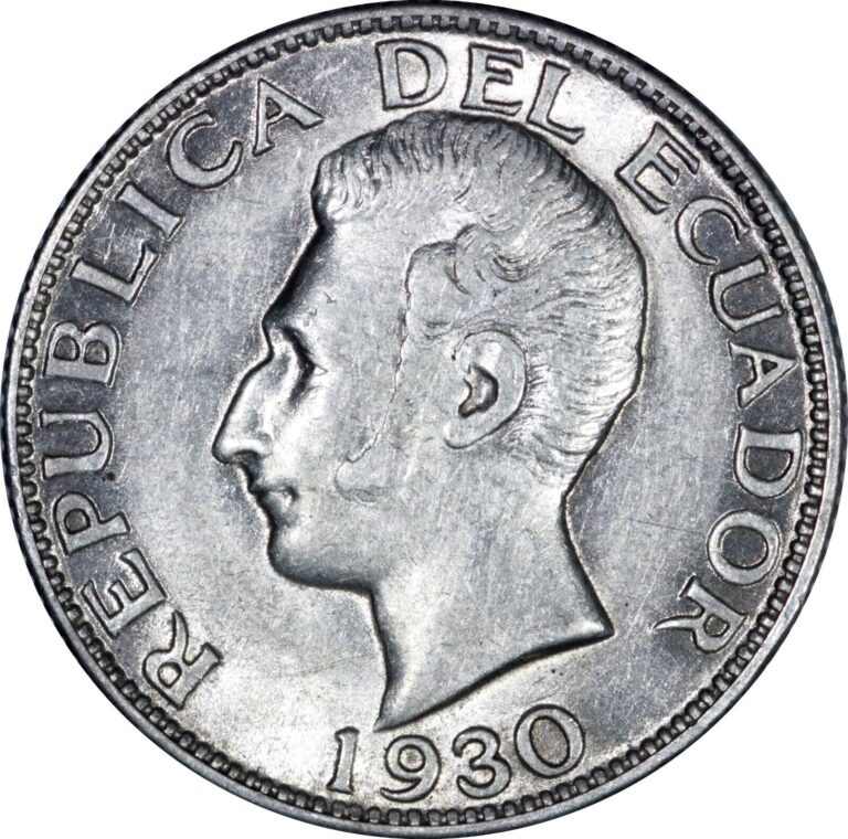 Read more about the article Ecuador 1 Sucre 1930 KM-72 Silver coin Low Mintage AA214