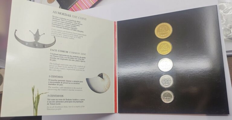 Read more about the article EAST TIMOR 5 Coins 2004 BU Mint Set KM MS2