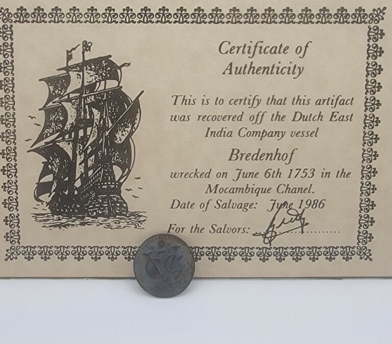 Read more about the article 1753 Dutch Duit Coin – Bredenhof Shipwreck