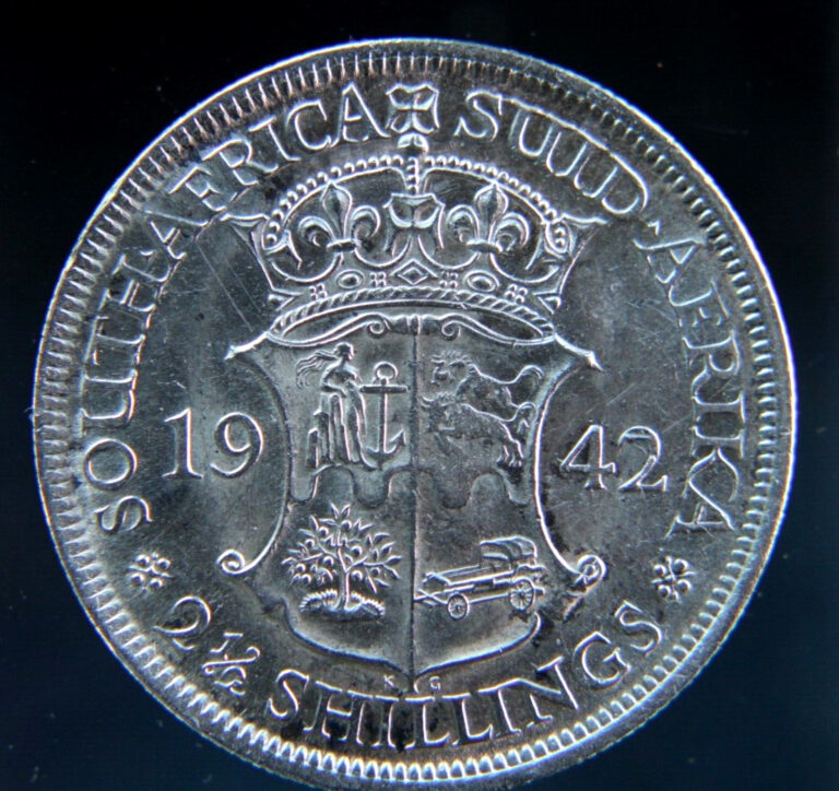 Read more about the article South Africa 2 1/2 Shillings 1942  Silver Coin  XF